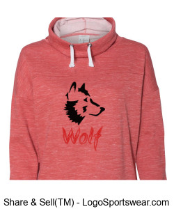 Wolf Emblem- Hoodie With Drawstrings Design Zoom